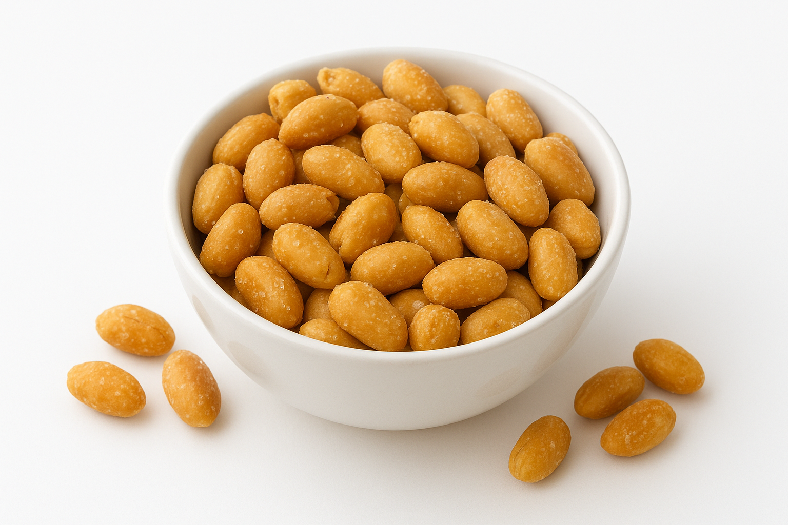 بادام زمینی پوست گیری شده نمکی شهتاک