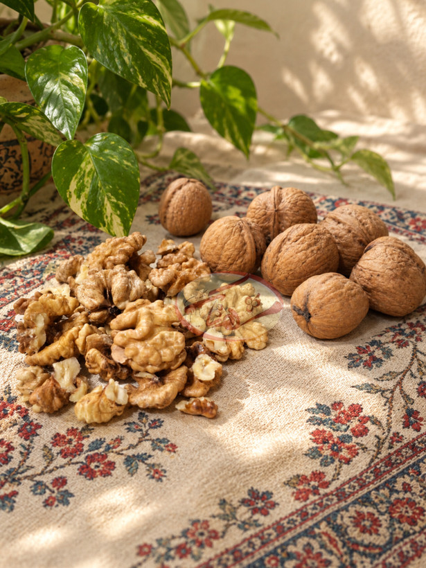 گردو تازه و پوست کاغذی وزن ۹۰۰ گرم شهتاک